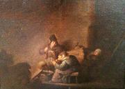 Adriaen van ostade Peasant family indoors oil painting artist
